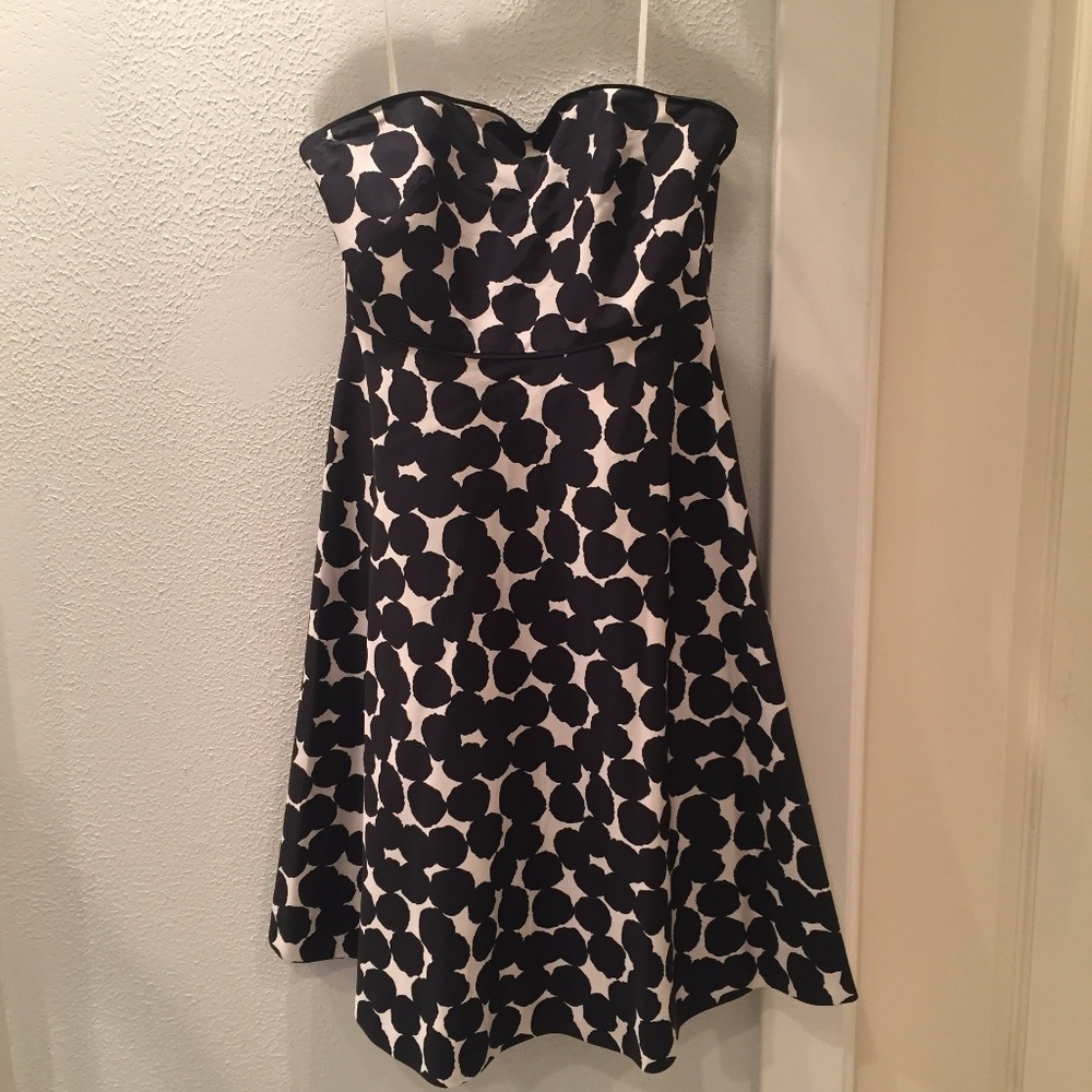 J.Crew Dalmatian Spotted Strapless Dress